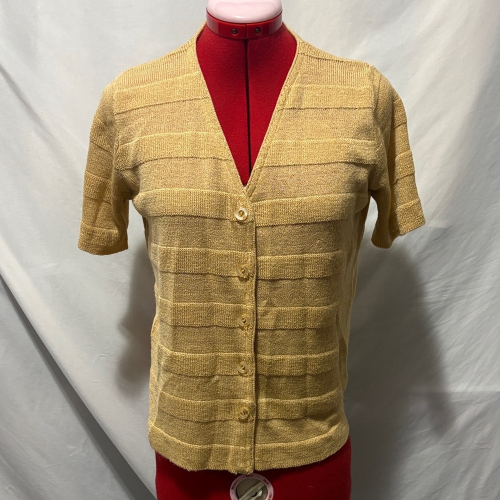 Elegant Gold Button-Down Shirt